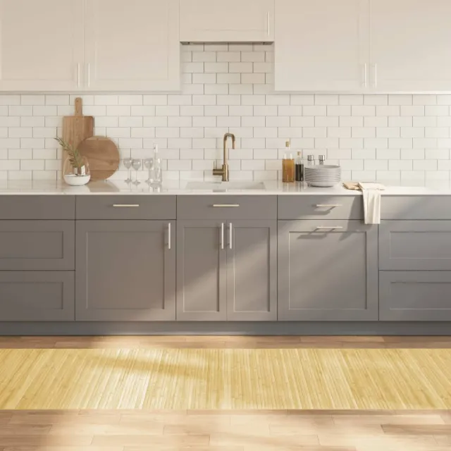 vidaXL Vloerkleed rechthoekig 80x400 cm bamboe lichtnaturel Beige