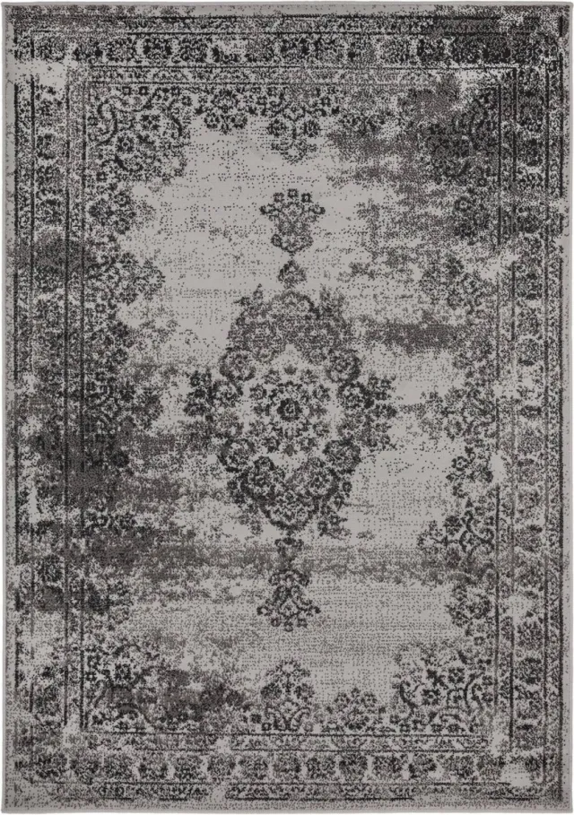 Eva Interior Vintage vloerkleed Bloom Grijs - Interieur05 - 185 x 270 cm - (L) Grijs/Antraciet