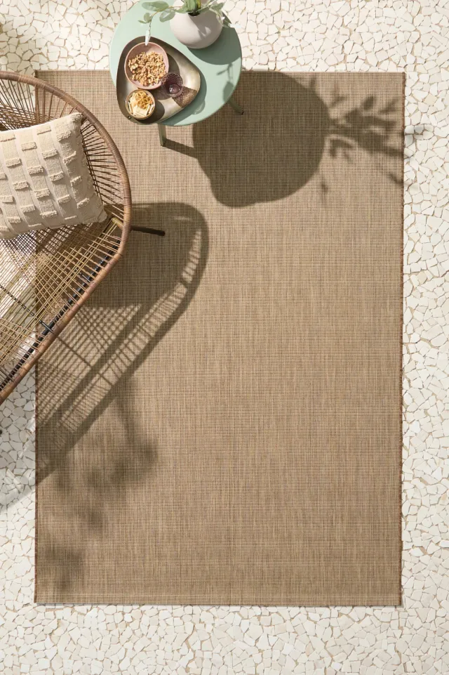 NOUS Living binnen- en buitenvloerkleed Tomaso (230x160 cm) bruin