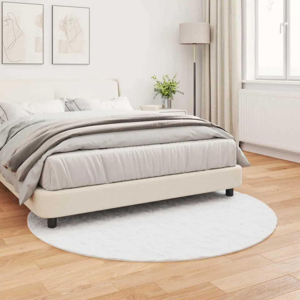 vidaXL Antislip vloerkleed van imitatie konijnenbont OLITE Wit, foto 3