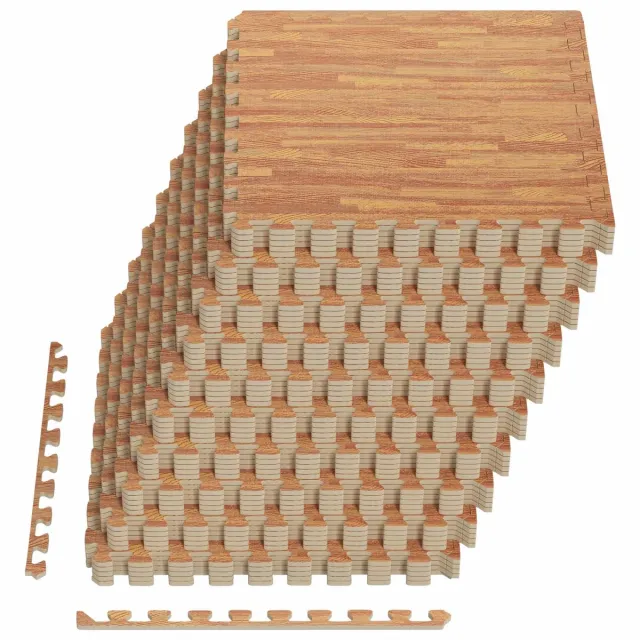 vidaXL Vloermatten - 50 - st - Hout - 18 - m² - EVA - Schuim