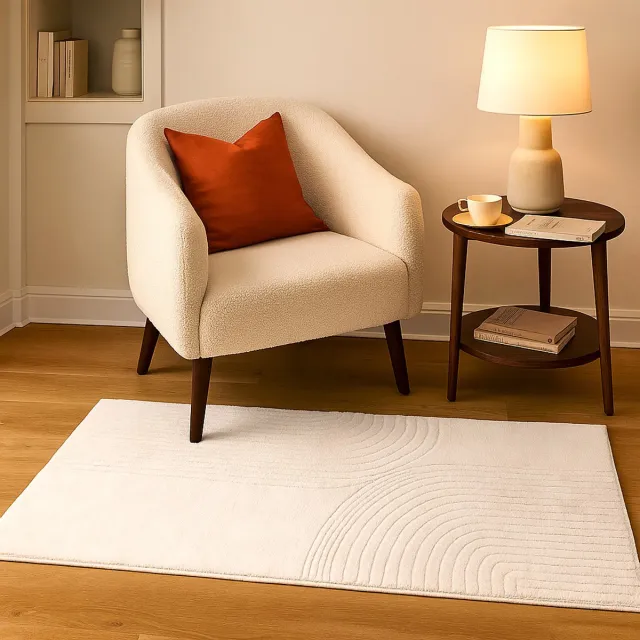 Milton & Oldbrook Vloerkleed 80 x 150 cm Targu Wit