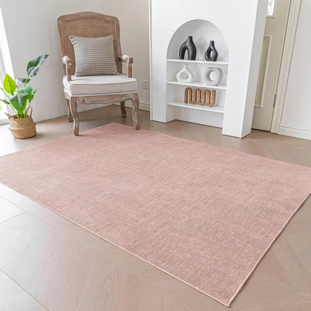 Unyqoos ® Roze Wasbaar Laagpolig Tapijt met Antislip voor Woonkamer en Kinderkamer - 60 x 90 cm