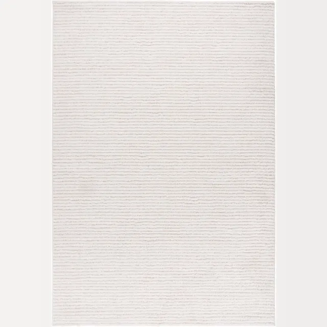 Padiro stijlvol laagpolig vloerkleed 200 x 290 cm - crème / offwhite - effen boho-ontwerp - voor vloerverwarming - van polyester en jute beige