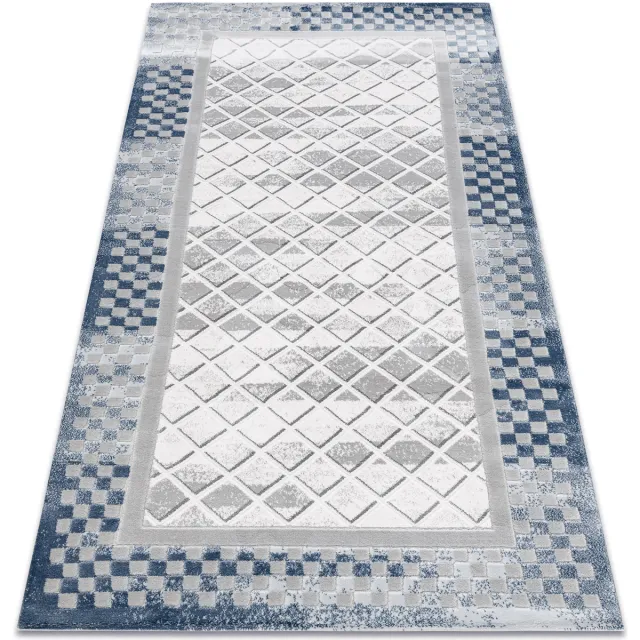 RUGSX Kleden Rugsx Tapijt ACRYL VALS 103 Geometrisch, kader ruimteli 100x200 cm Grijs