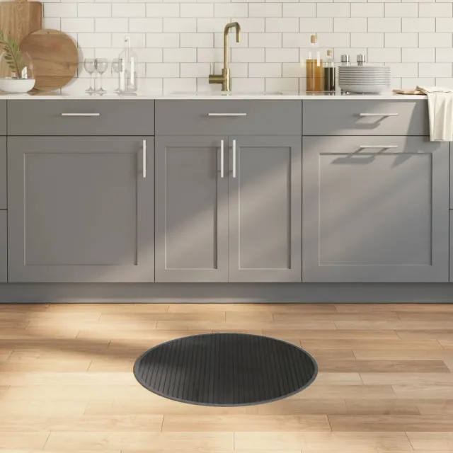 vidaXL Vloerkleed rond 60 cm bamboe grijs, foto 2