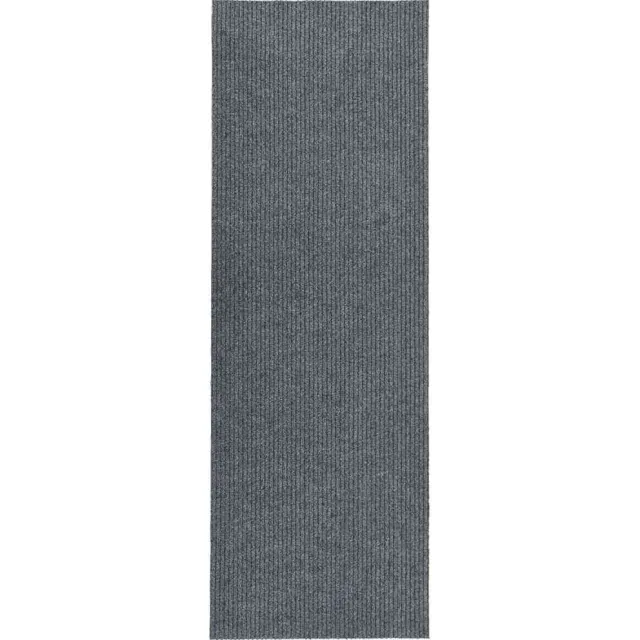 vidaXL Droogloopmat 100x350 cm grijs