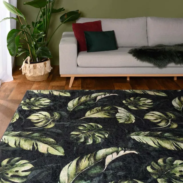Tapeso Vloerkleed jungle wasbaar - Moderna groen