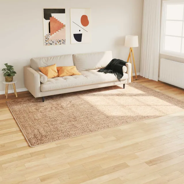 vidaXL Vloerkleedloper MARSA Bruin 190 x 300 cm Polyester en PVC, foto 2