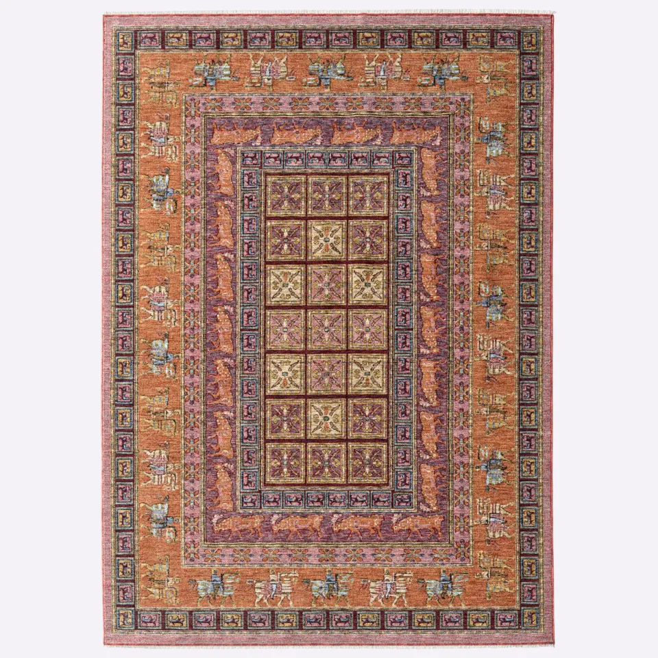 tapijt terracotta bont, foto 2
