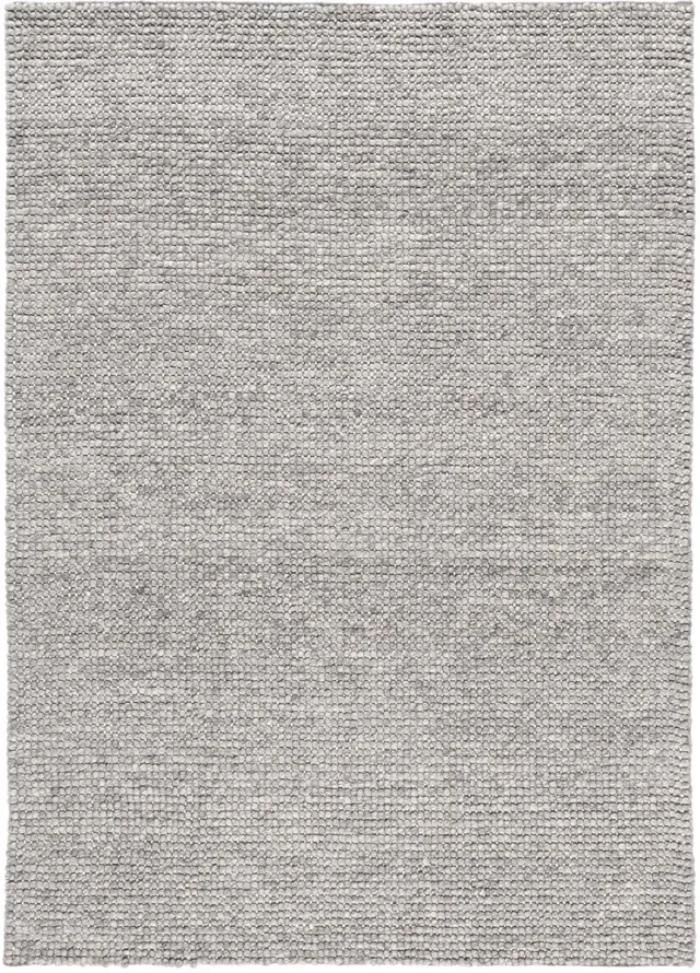 Lino Arte Grey Tapijt 140x200 – Handgeweven Vloerkleed - 100% Vervilte Wol – Grijs Laagpolig Design Tapijt Woonkamer, Slaapkamer & Eetkamer