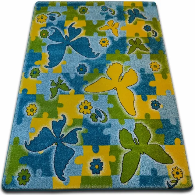 RUGSX Kleden Rugsx Tapijt KIDS Vlinder blauw C429 160x220 cm