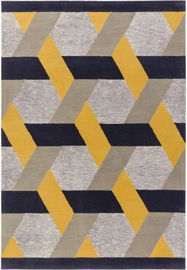 Eazy Living Easy Living - Camden-Rug-gold Vloerkleed - Rechthoek - Laagpolig Tapijt - Modern - Meerkleurig