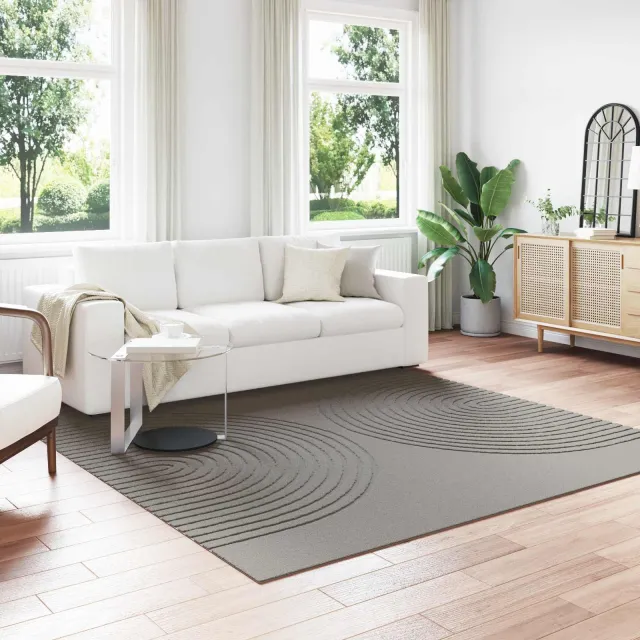 vidaXL Binnen kleed GALATI Grijs 240 x 240 cm Polyester, foto 2