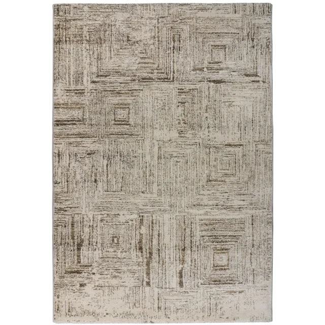 Dutch XXL Hoogpolig Vloerkleed | Tapijt | Napoli | Geometrisch | Crème