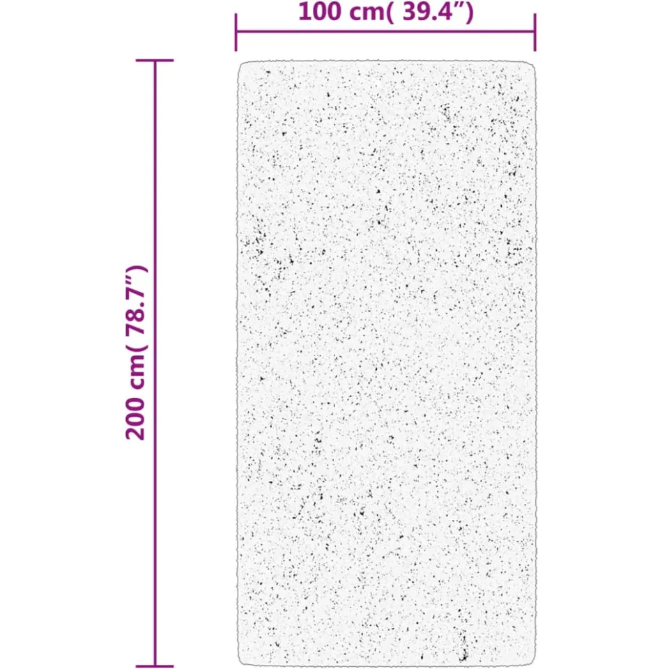 vidaXL Vloerkleed HUARTE laagpolig zacht wasbaar 100x200cm zandkleurig, foto 3