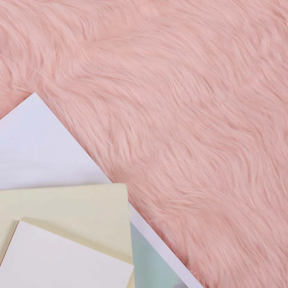 vidaXL Tapijt van imitatie TAFALLA Roze Ø 200 cm Polyester, foto 4