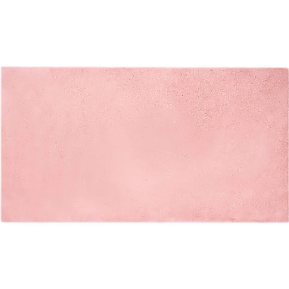 vidaXL Antislip vloerkleed van imitatie konijnenbont OLITE Roze