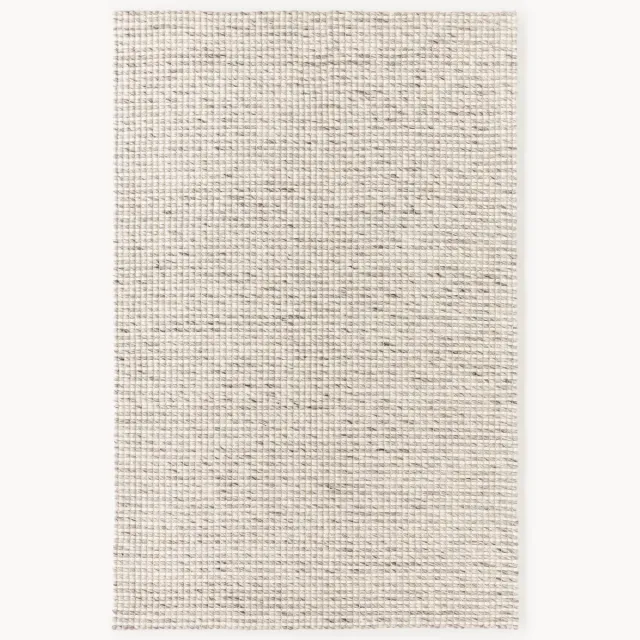 Westwing Collection Handgeweven laagpolig wollen vloerkleed Rumi Beige