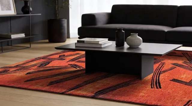 Louis de Poortere Wasbaar Binnen & Buiten Vloerkleed - 170 x 240 cm - Louis De Poortere Kanji Ginger Chocolat - Laagpolig Tapijt - Gerecycled PET - Made in Belgium - Circulair Rood