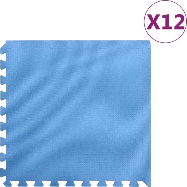 vidaXL Vloermatten - 12 - st - 4,32 - ㎡ - EVA-schuim - blauw