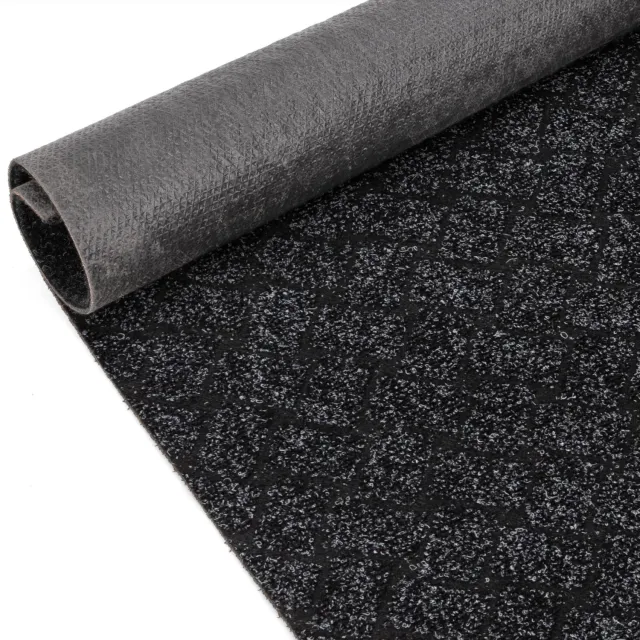 ANRO Loper Melbourne Zwart 240x100cm – Schoonloopmat Gangloper Vuilvangmat Antislip Op
