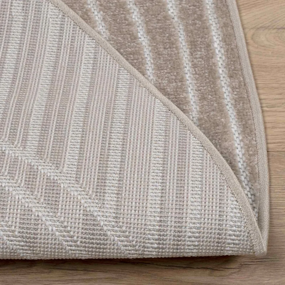 vidaXL Binnen- en buitentapijt PALMERAS Beige Ø 120 CM Polyester, foto 4