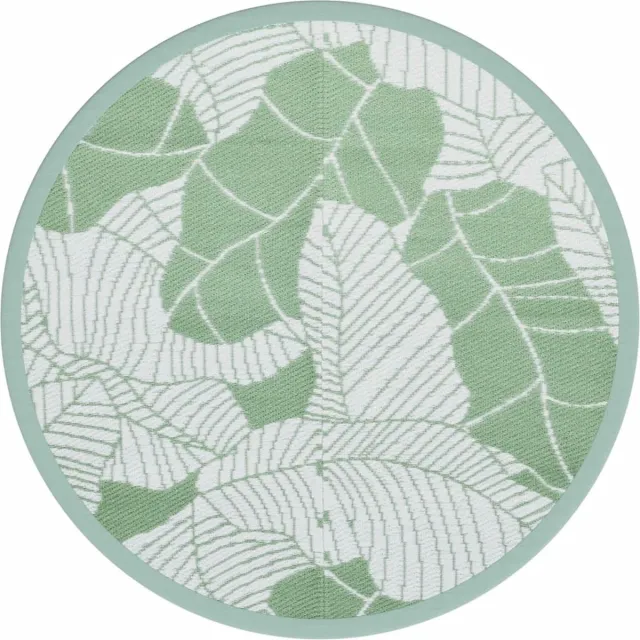 vidaXL Buitenkleed - ARAKIL - Ø120 - cm - polypropeen - groen Blad