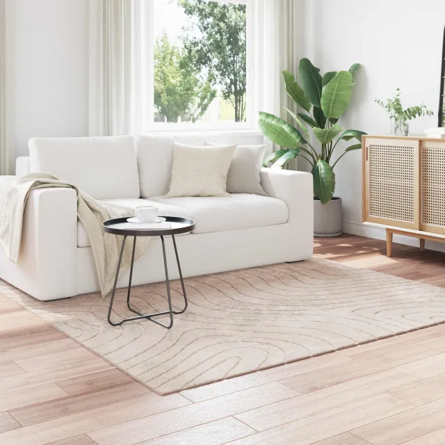 vidaXL Binnen- en buitentapijt PALMERAS Beige 200 x 200 cm Polyester, foto 2