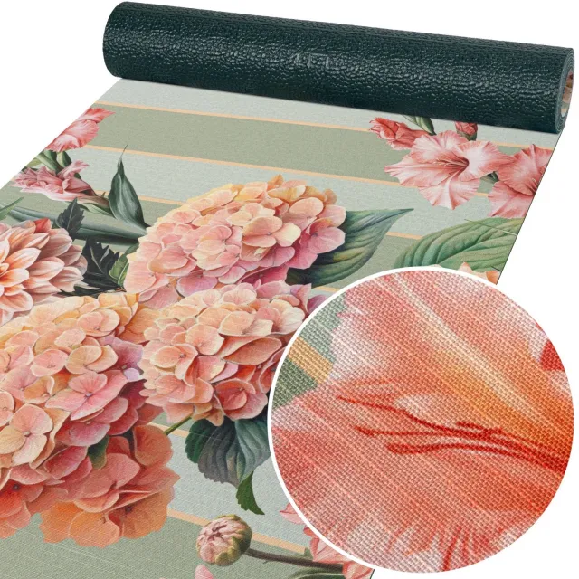 ANRO Keukenloper Liora Hortensia's Meerkleurig 140x52cm – Antislip Gangloper Tapijtloper 3 mm