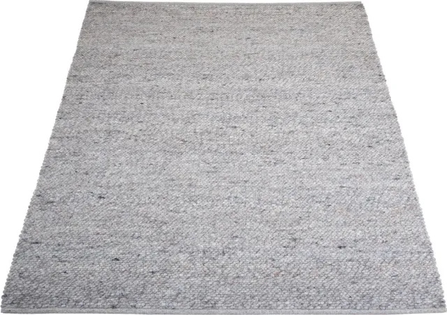 Veer Carpets Vloerkleed Stone Licht Grijs 421 - Wollen Design Vloerkleed in Scandinavische / Japandi Stijl