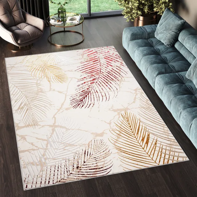 Tapiso Golden Vloerkleed Laagpolig Beige Modern Tapijten Beige 1