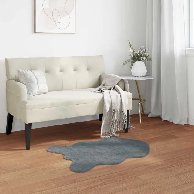 vidaXL Antislip vloerkleed van imitatie konijnenbont OLITE Antraciet, foto 2