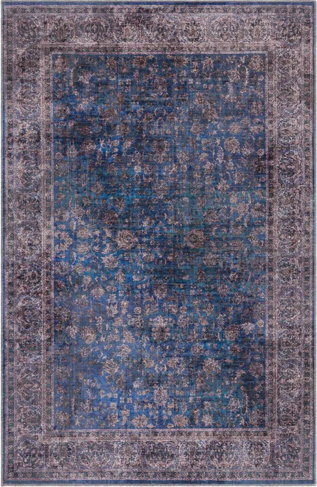 easy living Easy Living Ava Rug KY02 Vloerkleed - 200x290 - Rechthoek - Laagpolig,Oosters,Vintage Tapijt - Klassiek - Blauw, Meerkleurig