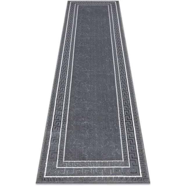 RUGSX Kleden Rugsx Tapijt, loper ALLURE 1960 Grieks sleutel, frame 80x300 cm Grijs
