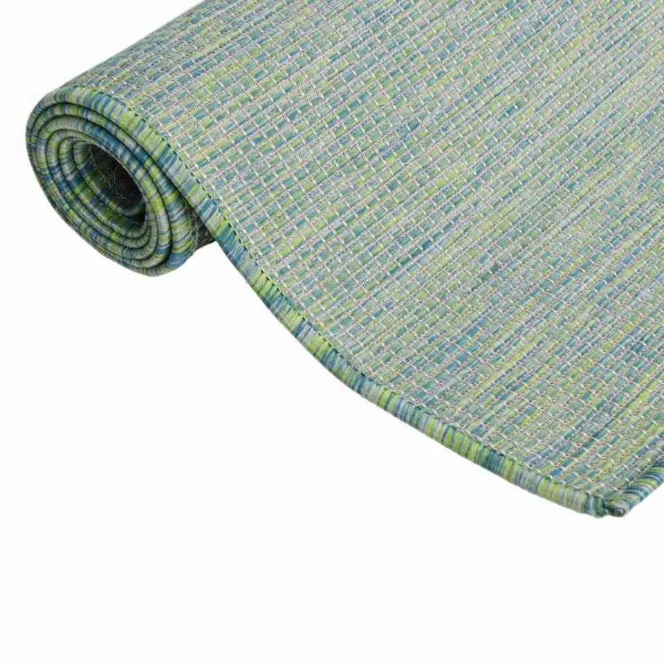 vidaXL Buitenkleed platgeweven 80x150 cm turquoise, foto 3