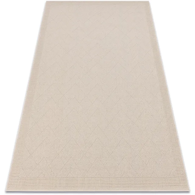 RUGSX Kleden Rugsx Wollen tapijt VILLA 7636/68200 Zigzag SIZAL, platg 200x300 cm Beige