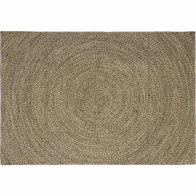 vidaXL Gebied Tapijt Naturel en Zwart 160 x 230 cm Jute Bruin