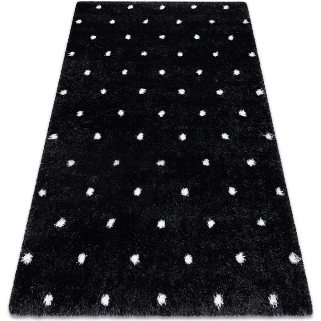 RUGSX Kleden Rugsx Tapijt FLUFFY 2370 shaggy stippen antraciet Grijs
