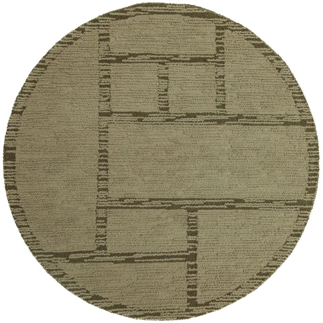 Flair Rugs Harris Modula Wool Circle vloerkleed groen