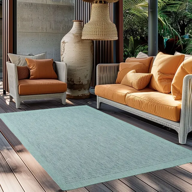 Muratap Tapijtenloods Solid Binnen en Buiten - Vloerkleed - Indoor & Outdoor - Laagpolig Effen - Blauw- 60x100 CM