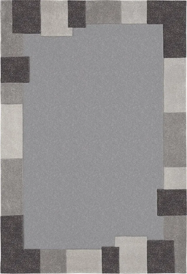 Padiro design laagpolig vloerkleed - donkerbeige - modern geometrisch patroon - voor vloerverwarming - van modacryl, polyester en katoen, foto 2