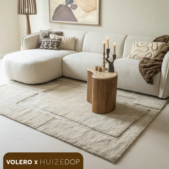 Studio Clarice Wollen vloerkleed - Judith Pebble Greige - 140x200cm Grijs