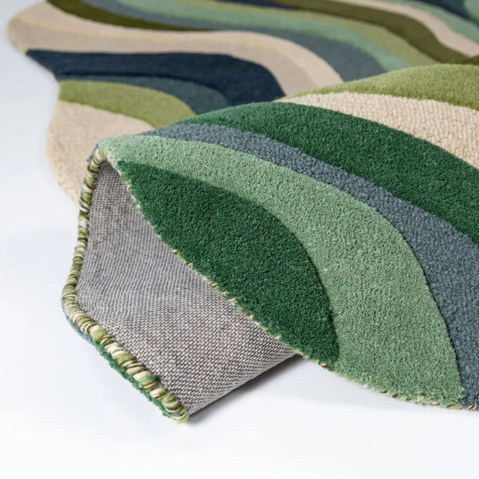 Flair Rugs wollen vloerkleed ovaal groen, foto 4