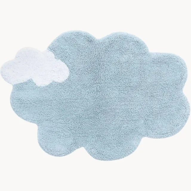 Lorena Canals Handgeweven kindervloerkleed Dream, wasbaar Blauw