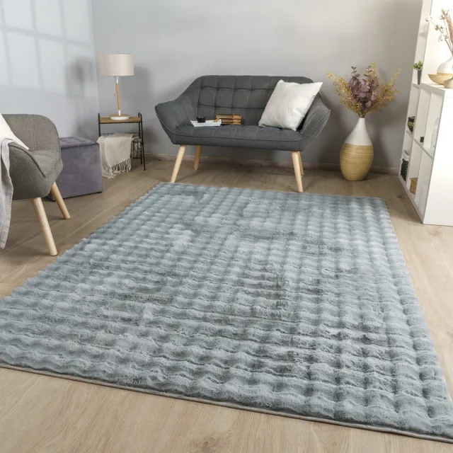 TT Home Woonkamertapijt eetkamer kortpolig geometrisch uiterlijk Skandi Boho effen kleuren 60 x 100 cm Rechthoek antraciet grau