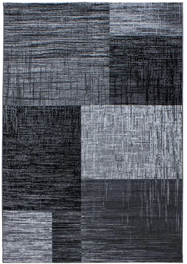 Dutch XXL Modern Vloerkleed | Tapijt | Plus | Verweerd | Zwart | 240x340 cm
