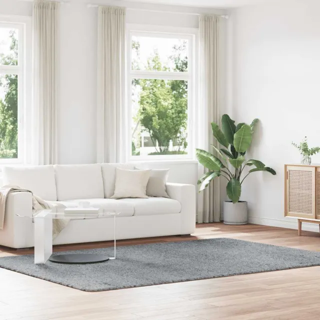 vidaXL Hoogpolig vloerkleed NAVARRA 200x290 cm polyester lichtgrijs grijs, foto 2
