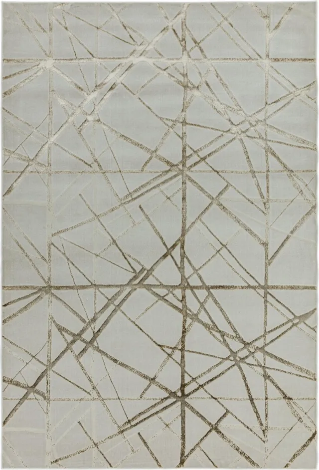 Eazy Living Easy Living - Aurora-au13-Mica Vloerkleed - 200x290 - Rechthoek - Laagpolig Tapijt - Modern - Grijs, Zilver