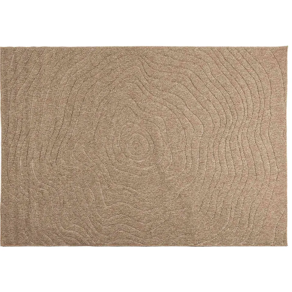 vidaXL Binnen- en buitentapijt AGIRA Naturel 230 x 160 cm Polyester Bruin